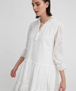 katelondonss15679 Φόρεμα με σχέδιο μπροντερί 9201623240-white