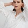 katelondonss15685 Φόρεμα με σχέδιο μπροντερί 9201623240-white