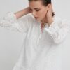 katelondonss15687 Φόρεμα με σχέδιο μπροντερί 9201623240-white