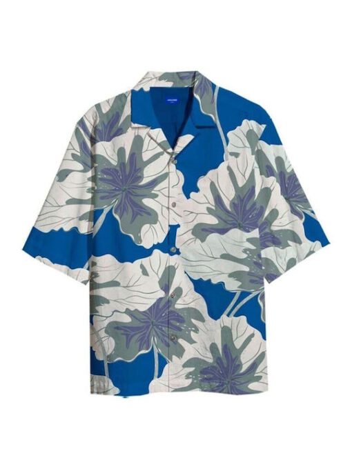fixedratio_20230414110810_jack_jones_jorgallery_resort_12241163_andriko_poukamiso_kontomaniko_mple Πουκαμισο Jorgallery Resort Shirt Ss Tg 12241163 nautical blue