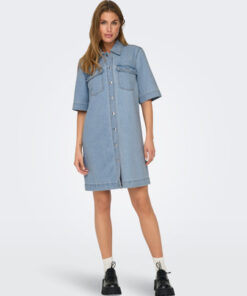 F_15324384_M_4680008_Front Full Γυναικειο Φορεμα ONLY - Dresses - jeans 15324384