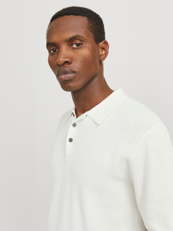 Jack & Jones -Aνδρικο Knit Polo-Shirt - 12271483 polo white