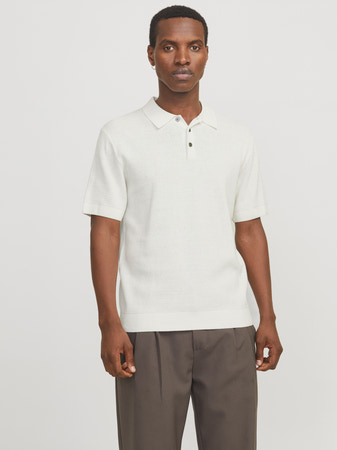 Jack & Jones -Aνδρικο Knit Polo-Shirt - 12271483 polo white