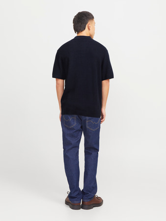 Jack & Jones -Aνδρικο Knit Polo-Shirt - 12271483 polo blue