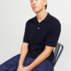 Jack & Jones -Aνδρικο Knit Polo-Shirt - 12271483 polo blue