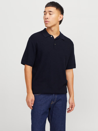 Jack & Jones -Aνδρικο Knit Polo-Shirt - 12271483 polo blue