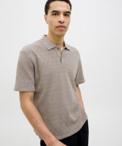 F_12275090_M_4724857_Creative ΑΝΔΡΙΚΟ POLO Jack & Jones - knit - 12275090 Grey