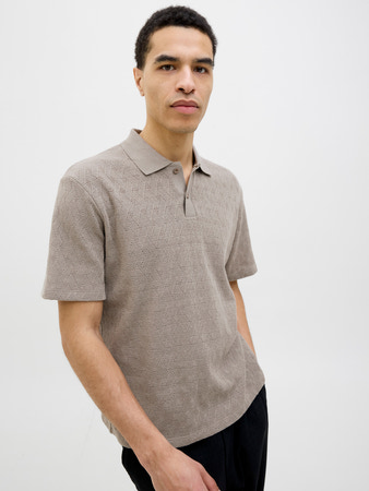 ΑΝΔΡΙΚΟ POLO Jack & Jones - knit - 12275090 Grey